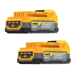 Акумулятор до електроінструменту DeWALT 18V XR Li-lon PowerStack 1.7Ah, 2 шт., вага 0.7 кг (DCBP034E2)