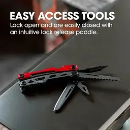 Мультитул True Utility Ti Pocket Multi Tool Сірий-Червоний - мініатюра 7