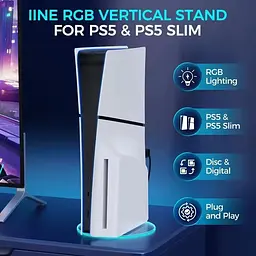 Підставка для консолі IINE L986 RGB для PS5/PS5 Slim [163608] - мініатюра 5