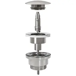 Сифон для раковини Rea nickel brushed універсальний + click-clack REA-A4400, Никель - мініатюра 4