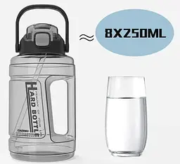 Пляшка для води Casno 1900 мл KXN-1269 Чорна (KXN-1269_Black) - мініатюра 6