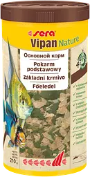 Сухий корм Sera Vipan Nature універсальний для всіх акваріумних риб які харчуються з поверхні води пластівці (BR45285)