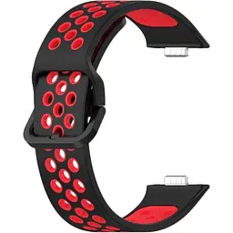 Ремінець DK CDK для Huawei Watch Fit 4 Silicone Sport Band Nike (017791) (black / red)