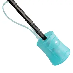 Жіноча складана парасолька напівавтомат Happy Rain 95 см блакитна - мініатюра 5