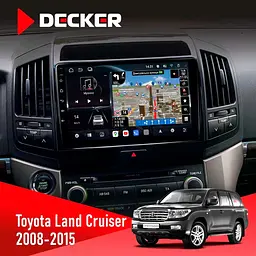 Штатна магнітола Toyota Land Cruiser (200) 2008-2015 Decker D10-011 4x64, DSP, 4G, 360 Decker (НФ-00006537)