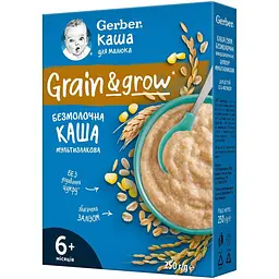 Каша Gerber мультизлакова суха безмолочна швидкорозчинна для дітей з 6 місяців 500 г (2 шт. х 250 г)  - мініатюра 2