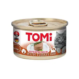 Консерва для котів TOMi Turkey 85 гр індичка, мус