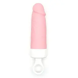 Вібратор CuteVibe Teddy Brown (Pink Dildo), реалістичний вібратор під виглядом морозива - мініатюра 3