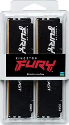 Пам'ять ПК Kingston DDR5 64GB KIT (32GBx2) 6000 FURY Beast Black EXPO - мініатюра 5