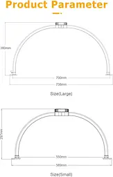 Професійна настільна LED-лампа F-700A 35W біла для манікюру, косметолога, бровіста, лешмейкера та робочого столу 2600Lm - мініатюра 4