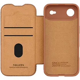 Шкіряний чохол-книжка Nillkin Qin Pro Camshield для Apple iPhone 17 Air (6.5) Brown - мініатюра 5