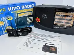 Радіоприймач Kipo KB-408AC портативний AM/FM/SW з акумулятором та мережевим живленням - мініатюра 7