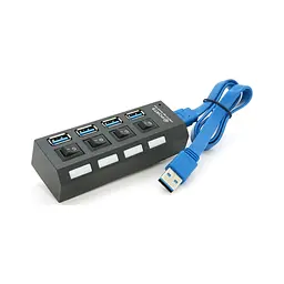 Концентратор Voltronic USB 3.0 to 4xUSB with switches (YT-3H4S/1TB) - мініатюра 4