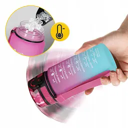 Пляшка для води спортивна 4FIZJO 500 мл 4FJ0628 Pink/Sky Blue (P-5905973400749) - мініатюра 3