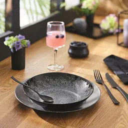 Тарілка обідня Luminarc Slate 25 см Black (V0115) - мініатюра 10