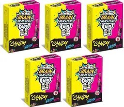 Кислі цукерки-драже Brain Blasterz Sour Candy Bitz Lemon Raspberry 45г - мініатюра 4
