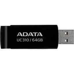 USB флеш накопичувач ADATA 64GB UC310 Black USB 3.0 (UC310-64G-RBK) - мініатюра 2