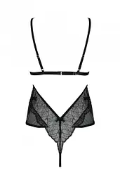 Боді Passion AMBERLY BODY black, L/XL, відкрита спина, низ стрінги - мініатюра 4