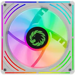 Комплект вентиляторів GameMax 3шт 3*120мм mm White frame ARGB RA300 WH (RA300 WH) - мініатюра 3