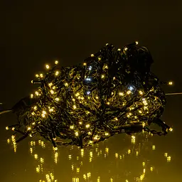 Вулична гірлянда Бахрома GarlandoPro 25 м 405 LED чорний дріт Жовтий 25MBY
