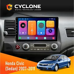 Штатна магнітола Honda Civic 2007-2011 (Sedan) Cyclone C10-001 2x32 CPL Cyclone (НФ-00004265)
