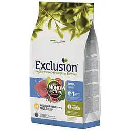 Корм Exclusion Adult Tuna Medium Breed для дорослих собак середніх порід із тунцем 12 кг