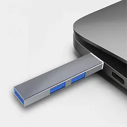 Адаптер перехідник GT Type-C 3.1 на USB 3.0 Темно-сірий (С051249) - мініатюра 3