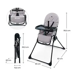 Стілець для годування Kinderkraft Binci Grey (5902533928002) - мініатюра 5