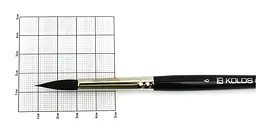 Пензель білка кругла Classic 3049R № 6 коротка ручка Kolos - мініатюра 2
