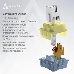 Клавіатура Ajazz AK650 Day Dream switches Gradient Black Gray (AK650-DD-BG) - мініатюра 8