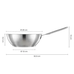 Сковорода Wok Fiskars All Steel Pure матова 28 см (1065629) - мініатюра 4