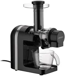 Соковитискач Ardesto JEG-1500S, Black, шнекова, 200Вт, повільне віджимання 90об/хв, ємність для соку 400мл, ємність для м'якоті 700мл, крапля-стоп, малошумний двигун, реверс, щіточка для очищення - мініатюра 2