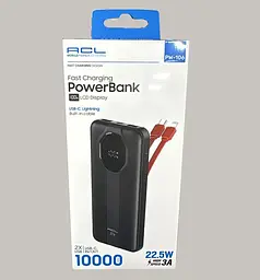 Портативний зарядний пристрій Power Bank ACL PW-106 PD22.5W Fast 3A 10000mAh