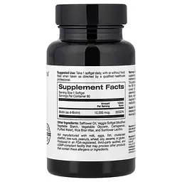 Биотин (B-7) Biotin 10,000 mcg 90 Softgels CGN vit0006475 - миниатюра 2