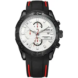 Чоловічий годинник Megir Black White Black MG2055