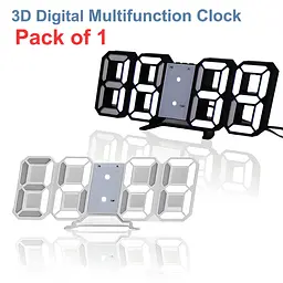 Настільний цифровий LED-годинник / Black - мініатюра 2