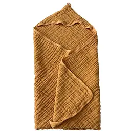 Дитячий рушник з капюшоном Lovely Svi органічна бавовна (муслін) – 80 x 80 см, від 0 до 2 років Жовтий (1901255)
