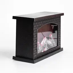 Камін декоративний з LED-підсвіткою 28*12*20 см, чорний Yiwu 2026-CR-3-8 - мініатюра 5