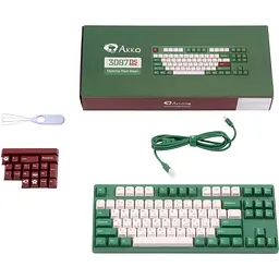 Клавіатура Akko 3087 Matcha Red Bean Cherry MX Red Green [A3087_MA_CR] [94254] - мініатюра 7