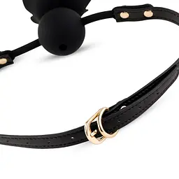 Кляп Black Rose Ball Gag чорний - мініатюра 4