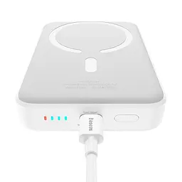 Магнітний зовнішній акумулятор Baseus Magnetic Mini Air 10000mAh 20W білий - мініатюра 2