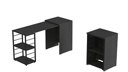 Стіл-тумба трансформер Смарт 2/1 Ferrum-decor 750x1450x500 Чорний метал ДСП Сосна Кембра 16 мм (FRD-105097) - мініатюра 6
