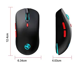 Миша бездротова з акумулятором та підсвіткою HXSJ T20 2,4G Hz Black - мініатюра 7