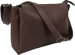 Сумка жіноча Borsacomoda темно-коричнева, шкіряна, наплечна, 31x19.5x9 см - мініатюра 3