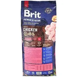 Сухий корм Brit Premium Dog Junior L для цуценят та юніорів великих порід з куркою 15 кг - мініатюра 3