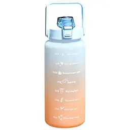 Спортивна пляшка для води BOTTLE gym navy/orange 2 л