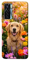 TPU чохол Demsky Flowery labrador для TECNO Camon 17 Pro
