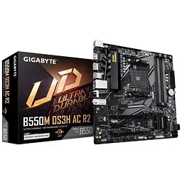 Материнська плата Gigabyte B550M DS3H AC R2 (B550M DS3H AC R2) (Socket AM4, AMD B550, Micro-ATX) - мініатюра 4