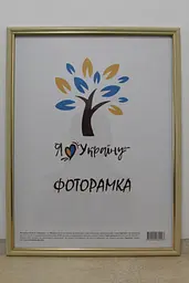 Фоторамка 30х42, бежева із золотою вставкою, 1515-7104, СКЛО + ДВП                                                                                                                                                                                                                                                                                                                                                                