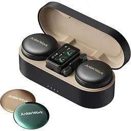 Мікрофонна радіосистема Anker AnkerWork M650 (2 TX + 1 RX) Combo Black [150884] - мініатюра 1